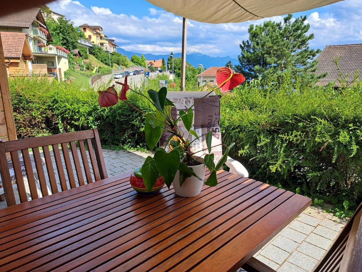 "Les Echalas" Appartement Independant Avec Cuisine En Lavaux Unesco Chexbres Exterior photo